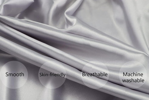 Tcmyyund Set 2 Pack 28x52 Satin Fitted Crib Sheet Ultra Soft Silk for Standard Crib and Toddler Mattress Protect