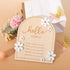 Wooden Hello World for Baby Showers - Newborn Birth Announcement Board,Daisy Wooden Baby Milestone Card,Welcome Baby
