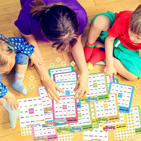 Set 3rd Fancy Land Sight Word Bingo Game Kids Adults Dolch's & Fry's Words Lists Bingo for Pre-k to Grade Educational