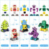 Gifts2U 35 Set Playset 3-6 Magnetic Robots for Kids, PCS Magnetic Blocks with Storage Box, Stacking Robots Toy STEM