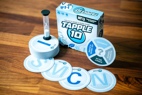 USAopoly Tapple 10, Fast-Paced Fun Family Card Game in Portable Packaging, Featuring 10 Different Games, Ages 8+