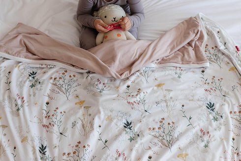 Wildflower Premium Baby Blanket - Soft and Stretchy Quilt for Kids
