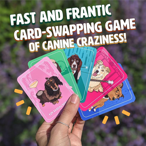 Ginger Fox Canine Chaos Card Swapping Game - Collect Crazy Canine Celebrity Characters to Claim Victory