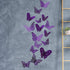 72 Pieces 3D Butterfly Wall Decals - Decorative Stickers in 3 Sizes for Home, Nursery, and Kids Room Decor (Purple)