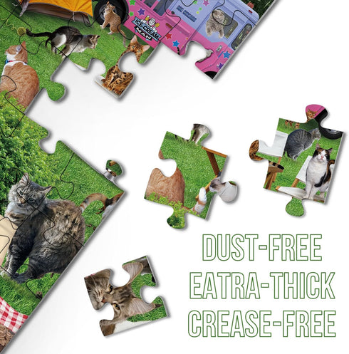Park Cat Puzzle - 1000 Piece Puzzle for Adults - Kitty Pooping Puzzle as Funny Prank