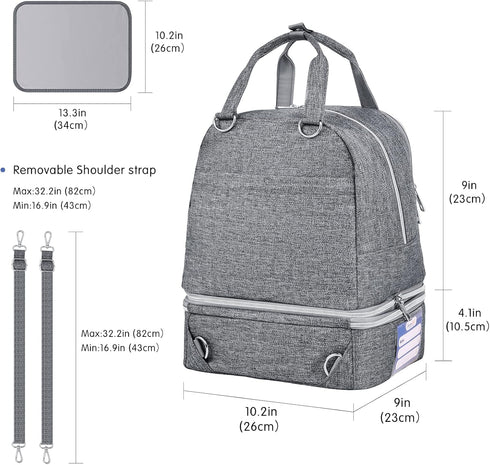 Derbiedersinn Breast Pump Bag, Compatible with Spectra Pumps, Insulated Carrying Case with Cooler for Milk Storage