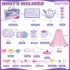 Set Playsets,Dress Set, 3-6 Tea Party for Little Girls,PRE-WORLD Princess Tea Time Toy with Food Sweet Treats Up