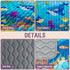 YJORIX 50x50 Baby Play Mat, Thickened Playpen Mat, Waterproof & Non-Slip, Foldable Baby Play Mat for Floor, Machine