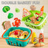 85Pc Sets 2 Kidsciety Pretend Play Food for Kids Kitchen, Cutting toy food with Baskets, Play Kitchen Accessories