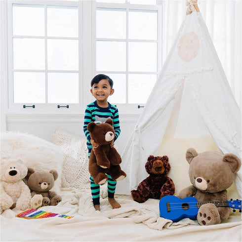 Philbin 1 12 GUND Classic Teddy Bear, Premium Stuffed Animal for Ages and Up, Chocolate Brown