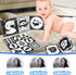 Newborn Toys Black and White, High Contrast Baby Toys for 0-3 Months, Soft Book and Crinkle Sensory Toys