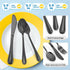 12-Piece Black Kids Silverware, E-far Stainless Steel Toddler Utensils, Safe for Preschooler/Children