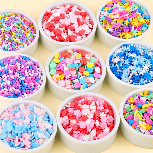 TINKRSTUFF 24-Grid Slime Mix Ins Non-edible Polymer Clay Slime Add Ins|Fake Sprinkles Kawaii Charms for Nail Art