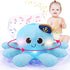 Musical Octopus Baby Toy, Crawling & Rotating Toy with Recording, Light-Up Voice Control for 2-6 Year Olds
