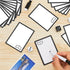 Teling 50 Pcs Reusable Dry Erase Cards - Blank Playing Cards with 5 Black Marker Pens for DIY Games, School & Office