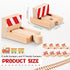 8 Liliful Pieces Wooden Train Track Bumpers, Male and Female Bumpers Wooden Train Track Accessories, Multi Style