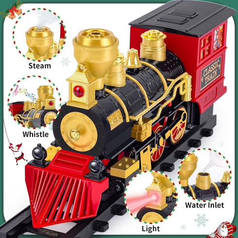 Set, Sets 3 4 5 6 7 8+ Letapapa Train Christmas Train for Under The Tree, Electric Train Toy for Boys & Girls, Toy