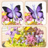 HI-REEKE Flower Butterfly Bouquet Building Block Set, 582 PCS Micro Mini Botanical Building Toy for Women