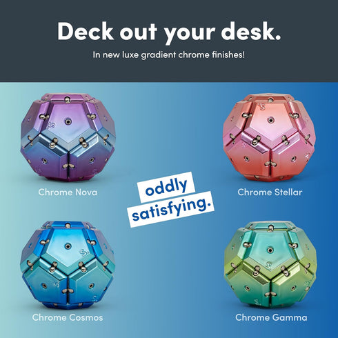 14+ Speks Geode Magnetic Fidget Toy | Sensory Desk Toy for Adults & Teens | Stress Relief Gift | Sphere, Blue