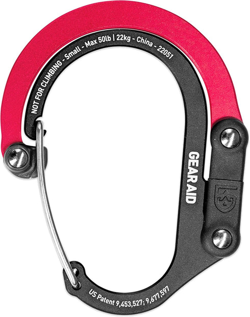 GEAR AID HEROCLIP (Small) Carabiner Gear Clip and Hook, for Hanging Bags, Purses, Lanterns, Strollers, Tools, Helmets