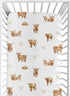 Sweet Jojo Designs Fitted Baby Crib Sheets (Boho Highland Cow) for Boys