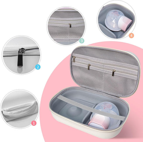 Nuytghr 11.81x7.87x5.51 Inches Breast Pump Bag, Storage Carrier, Nursing Tote, Adjustable Shoulder Strap, Wearable