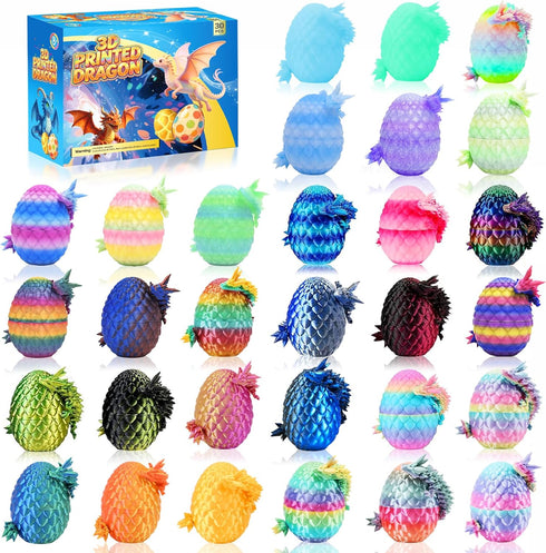 Apear1 30PCS 3D Printed Dragon Eggs with Dragon Inside, Mini Animals Party Favors