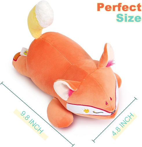 Adults9.8", 1.0 Lbs Onsoyours Original Red Wheat Fox Weighted Stuffed Animal, Cute Weighted Positive Fox Plush Pillow