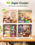 Set 14+, Rolife Super Creator Mini Series Fruits Shop, DIY Plastic Miniature Kits Retail Store Series, Mini Model House