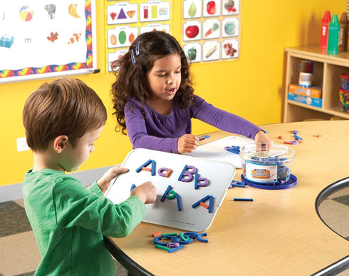 Learning Resources Magnetic Letter and Number Construction Set, 262 Pieces, Uppercase & Lowercase Letters, Teaching