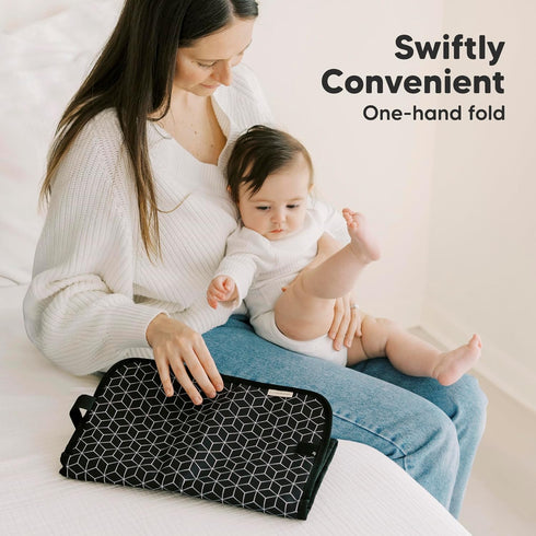 25x13 KeaBabies Portable Diaper Changing Pad, Easy Wipe Clean - Foldable Waterproof Baby Changing Mat for Diaper Bag