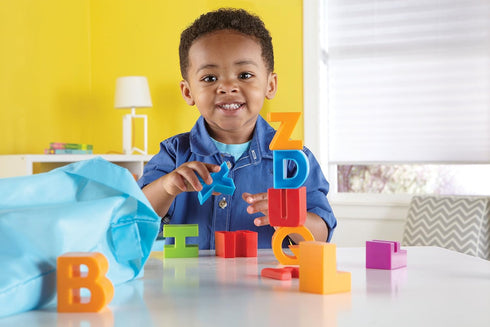 Learning Resources Letter Blocks, 36 Pieces Fine Motor Toy for Ages 2+, ABCs and Letter Recognition Educational Toy