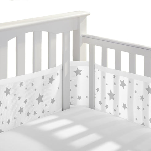 BreathableBaby Breathable Mesh Liner for Full-Size Cribs, Classic 3mm Mesh, Starlight (Size