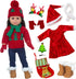 Ebuddy Doll Clothes & Accessories - Christmas Santa Costume Set for 17