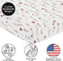 2-Piece Set Sweet Jojo Designs Baby Crib Sheets (Boho Garden Pink Floral) for Girls, Infant Nursery, Toddler Room