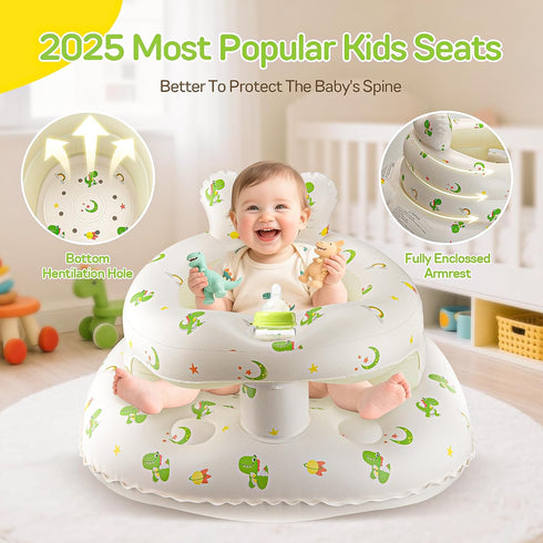 SSyang 336 Inflatable Seat for Babies Months, Sit Me Up Floor Chair with Built-in Air Pump, Supportive Baby Chair