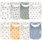 KeaBabies 8-Pack Bibs for Baby Girl, Boy - Pullover Large Baby Bibs