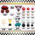 DRWATE 20 1) PCS Truck Cake Toppers Truck Cake Decorations Hot Red Ball Race Car Flame Blaze Wheel Cake Toppers