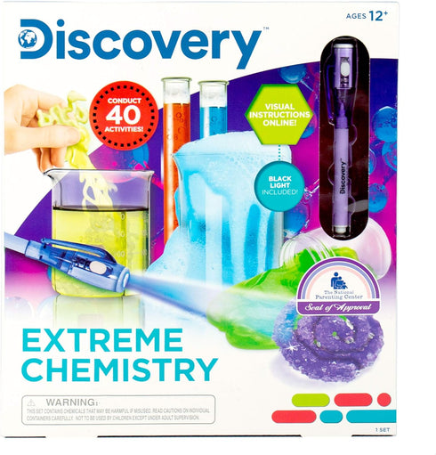 Discovery Extreme Chemistry STEM Science Kit - At-Home Chemistry Experiments for Kids Ages 8-10, Birthday Party