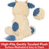GUND Cozys Collection Cow, Stuffed Animal Plush Toy for Ages 1 and Up, Cream/Blue, 10”