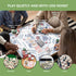 LZYRF 31.5 31.5 Red and Blue Chinoiserie Christmas Mahjong Mat x in, Grandmillennial Christmas Tree Santa Anti Slip