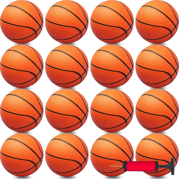 30Pcs 7" Inch Mini Basketball Balls Bulk - Small Basketball Set with Pump for Indoor Outdoor Play and Party Favors