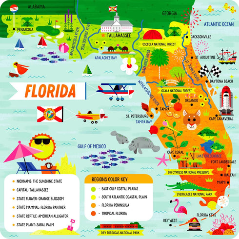 Little Buffalo - Learning & Education - State Puzzle: Florida for Kids Ages 4 and Up