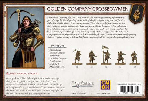 CMON A Song of Ice and Fire Tabletop Miniatures Game, Golden Company Crossbowmen Unit Box, Strategy Game for Adults