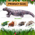 Lenwen 5 Pieces Komodo Dragon Plush Toy Set with 26 Inch Giant Lizard and 4 Plush Baby Lizards for Kids Birthday Gift