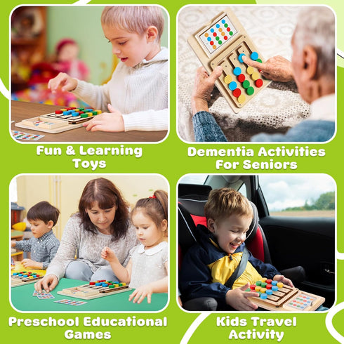 V-Opitos Color Matching Puzzle Toys, Montessori Brain Teasers Game for Kids Ages 3-7, Travel Toys for Boys & Girls