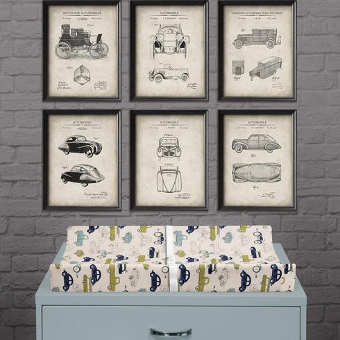 Glenna Jean Cotton Baby Diaper Changing Pad Cover Cars Trucks Motorcycles Racing Automobiles Boys Girls Nursery Blue