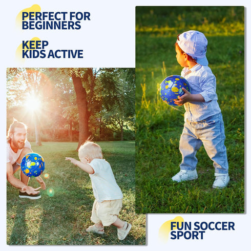 EVERICH TOY Size 2 Soccer Balls for Kids, Sport Ball for Toddlers, Backyard Lawn Outdoor Toys with Pump