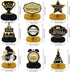 9PCS Gold Retirement Party Decorations - Centerpiece Honeycomb Glitter Table Toppers for Happy Retirement Supplies