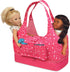 Badger Basket On-The-Go Travel Tote and Storage Bag for 18 inch Dolls - Pink Stars